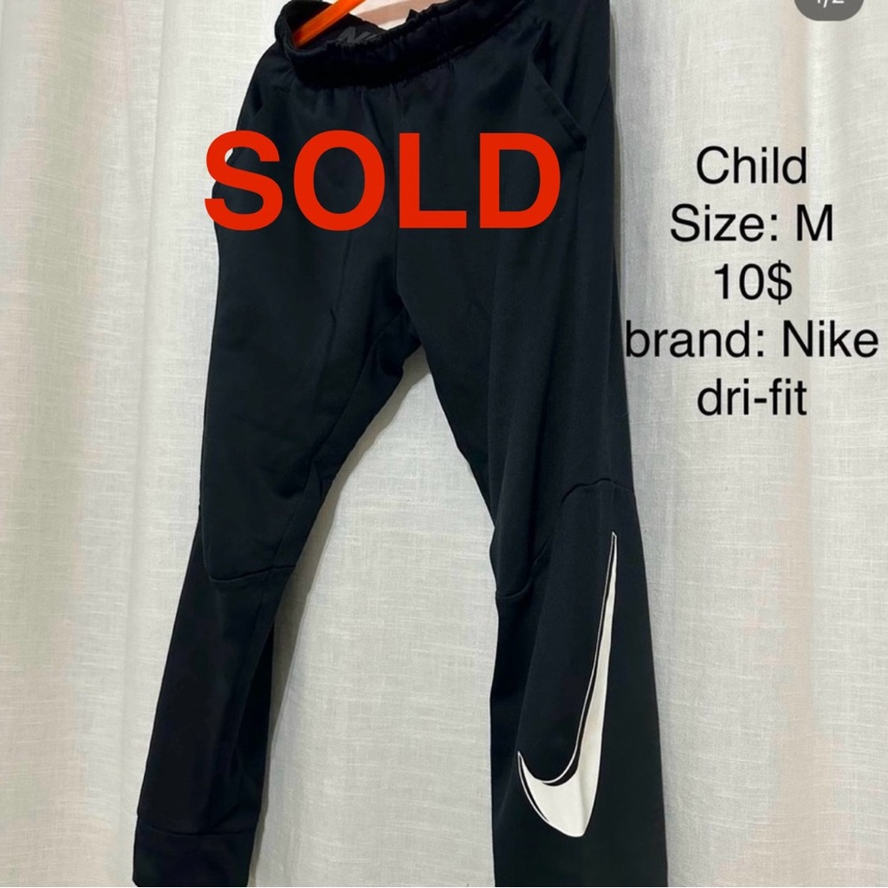 Nike Dri-FIT Black Kids Bottoms